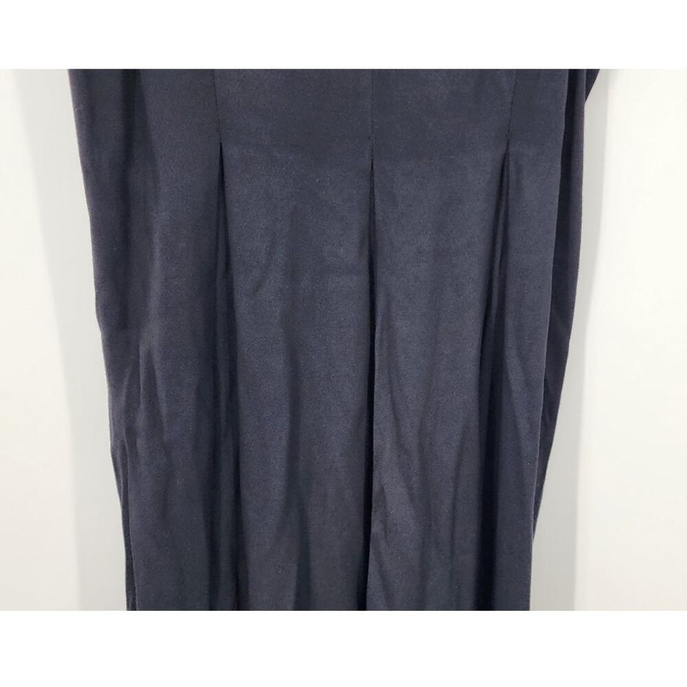 Vintage Jeffrey & Diana Black Wide Leg Jumpsuit Black Floral‎ Roset Size 6 - Picture 6 of 10